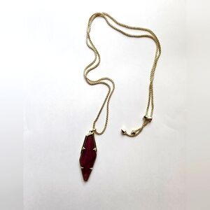 Kendra Scott Olivia long pendant necklace in maroon
